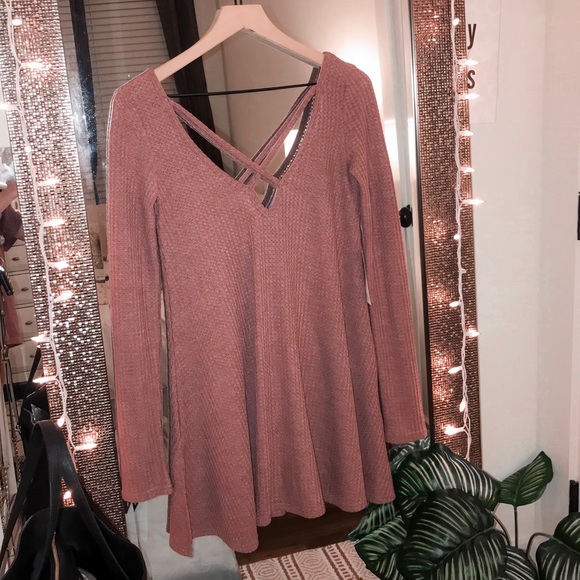 "Cross My Heart" Swing Dress in Wine NWT Size XS - Picture 2 of 8